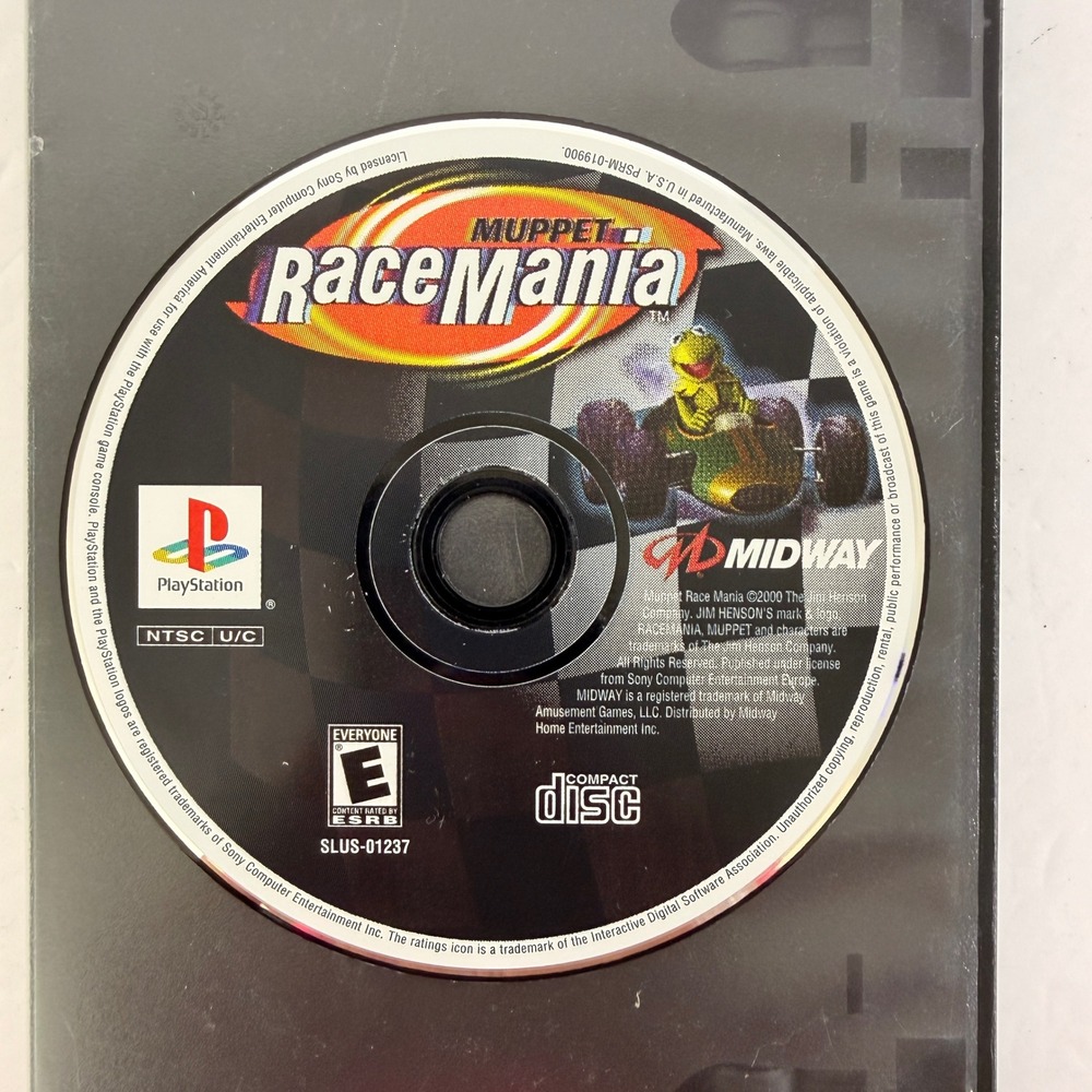 Midway Muppet RaceMania Sony PlayStation 1 PS1 Disc Only Untested Racing Game
